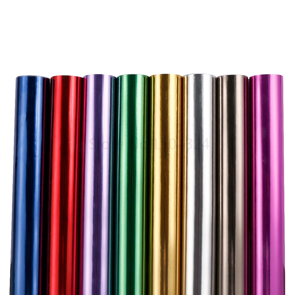 

60x500cm Flexible Glossy Chrome Mirror Vinyl Wraps Car Wrapping Self Adhesive Film Sticker Vehicle Decal Computer Accessories