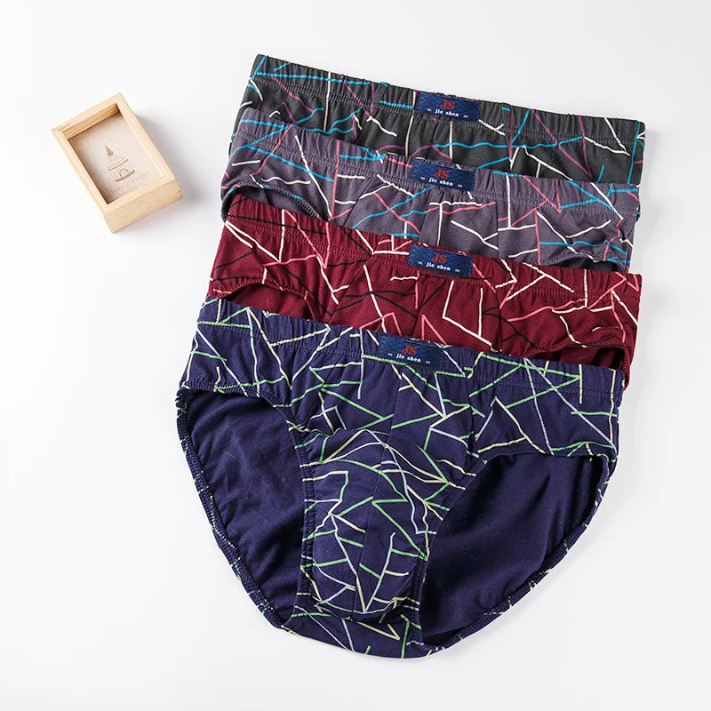 

New Underwear Men 4pcs/lot Cotton Men's Underwear Sexy Briefs New Underpants Panties Gay Underwear Men Briefs