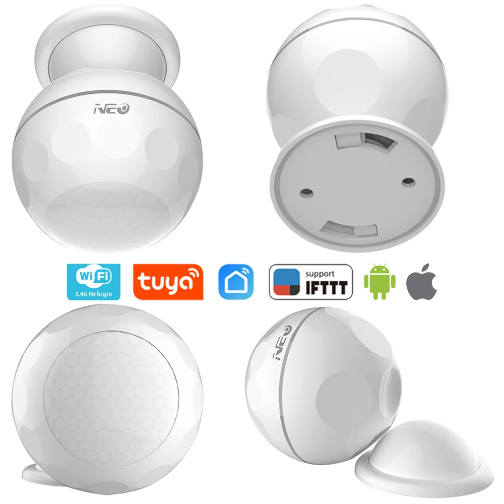 NEO COOLCAM умный WiFi PIR датчик движения с магнитный держатель домашней сигнализации Система поддержки IFTTT умный дом автоматизация