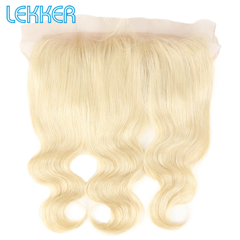Lekker волнистые волосы для тела человеческие фронтальные 130% плотность натуральный