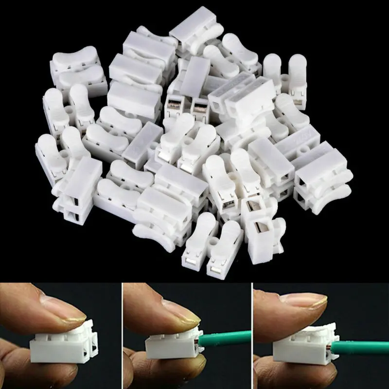 

30pcs Self Locking Electrical Cable Connectors Quick Splice Lock Wire Terminals