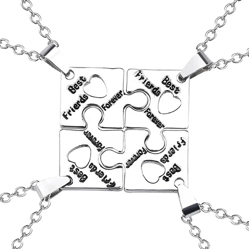 Ожерелье Лучшие друзья 4 шт./компл. пазл модных букв сестра один человек дружба