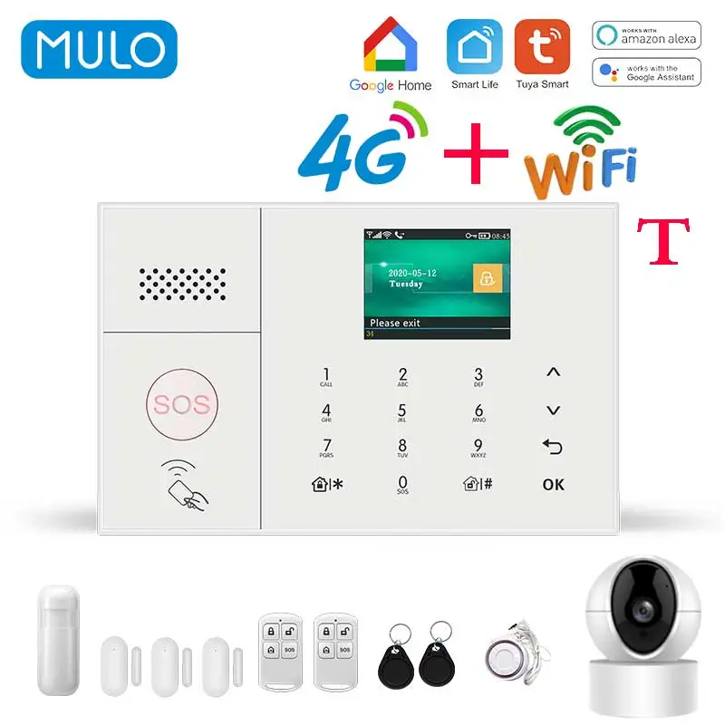 Система охранной сигнализации MULO, Wi-Fi GSM, 2G/4G, управление через приложение, работает с Alexa - изображение