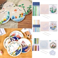 diy crafts ornament handmade sewing accessories needle punch embroidery hoop flower embroidery cross stitch kit