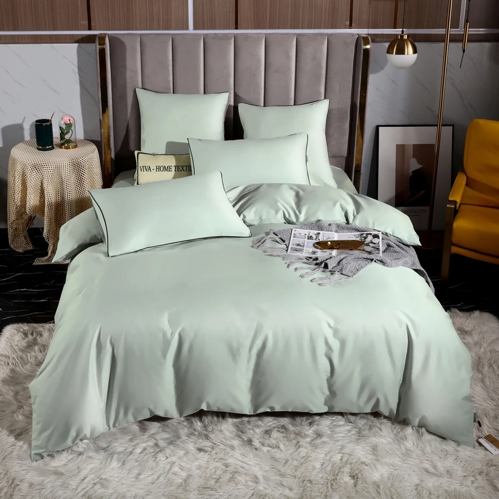 Комплект постельного белья VIVA-HOME TEXTILE мятный простыня без резинки