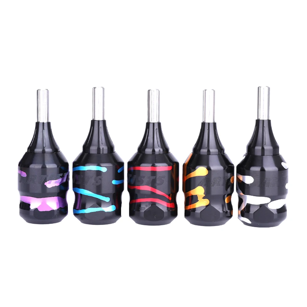 

1pcs Tattoo Grip Cartridge 35MM Cartridge Grips Tattoo Aluminum Alloy Two-color Electroplating Carved Handle