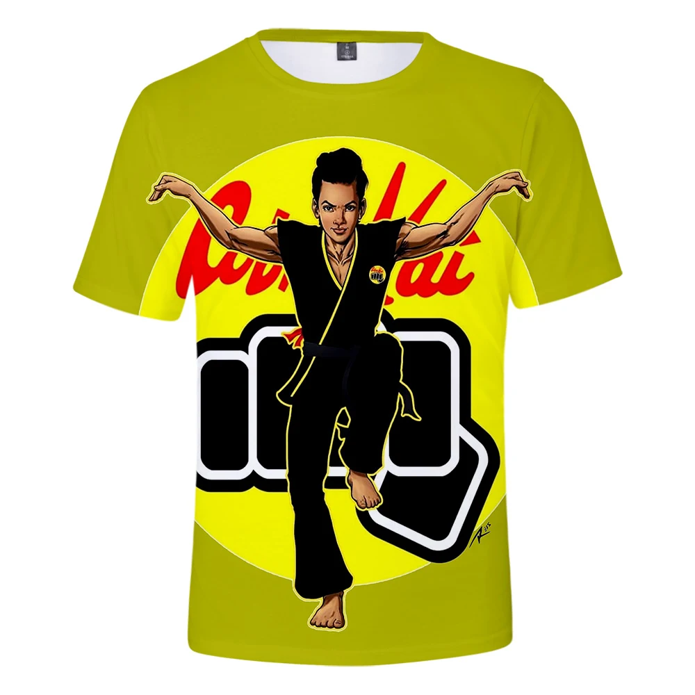 

Men's T-shirt Cobra Kai 3D T-shirt Men's Women's Cobra Kai Short Sleeve T-shirt Girls Boys Harajuku Street Oversized T-shirt