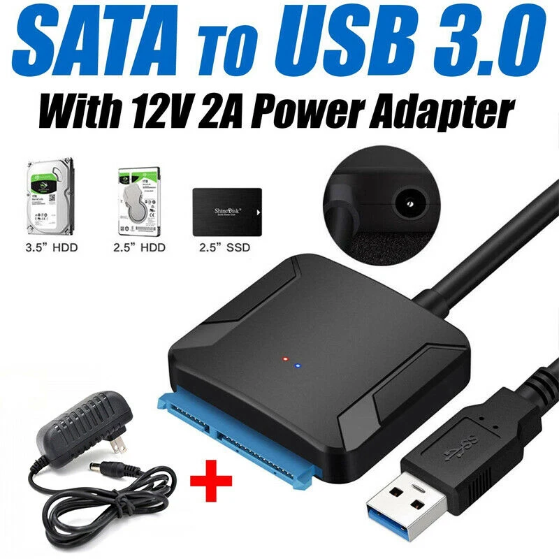 

SATA to USB3.0 Adapter Converter SATA to USB 3.0 2.5/3.5 inches HDD SSD Hard Drive Converter Cable Line Adapter