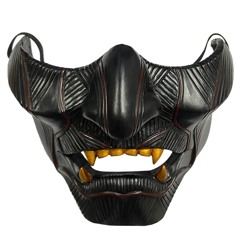 

Ghost of Tsushima Samurai Mask Resin Half Face Guise Cosplay Jin Sakai Halloween Larp Demon Oni Costume Accessory Mask For Adult