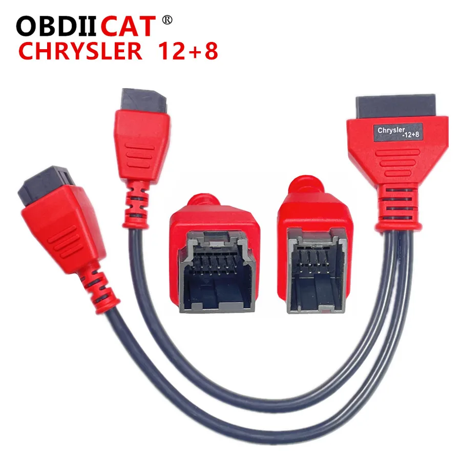 

OBDIICAT For Chrysler Programming Cable 12+8 Connector for Autel DS808 Maxisys 906 908 PRO ELITE Chrysler 12+8 Adapter