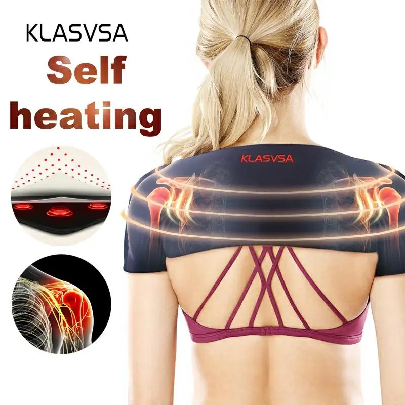 KLASVSA 1 шт. самонагревающийся Турмалин плечо Магнитная терапия поддержка Brace пояс для спины Корректор осанки массажер