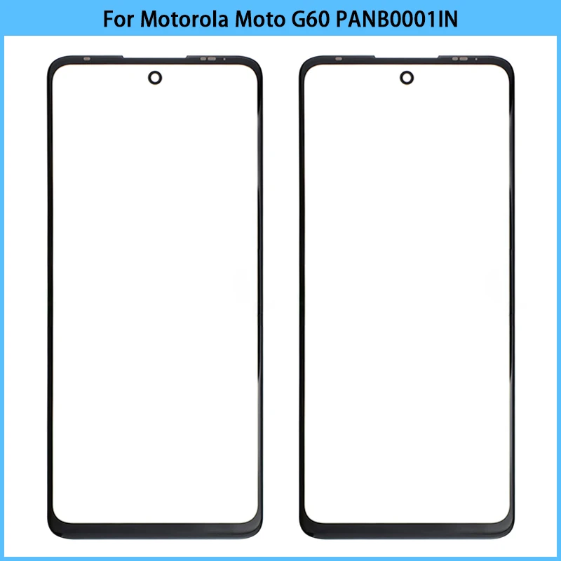 

10PCS New For Motorola Moto G60 PANB0001IN Touch Screen LCD Front Outer Glass Panel Lens G60 Touchscreen Glass OCA Glue Replace
