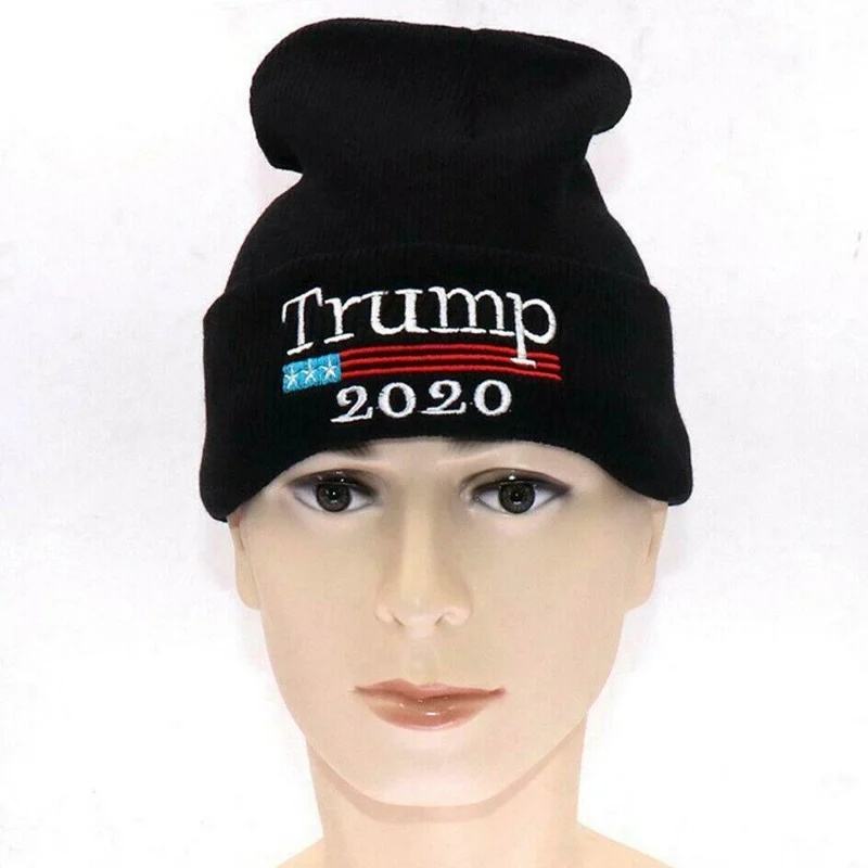 N Women Men Flexible Red/Black Beanies Hat Autumn Winter Faux Wool Cap 2020 Donald Trump Re-election Support Accessories YAA99 | Аксессуары