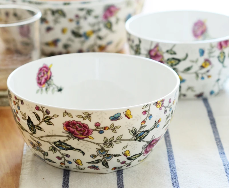 5 дюймовая маленькая Цветочная миска из тонкого костяного фарфора китайские