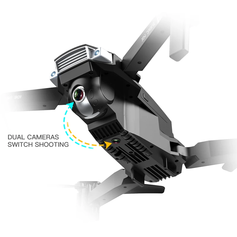 SG901 Профессиональный Дрон с двойной камерой 1080P 4K HD WiFi FPV широкоугольный