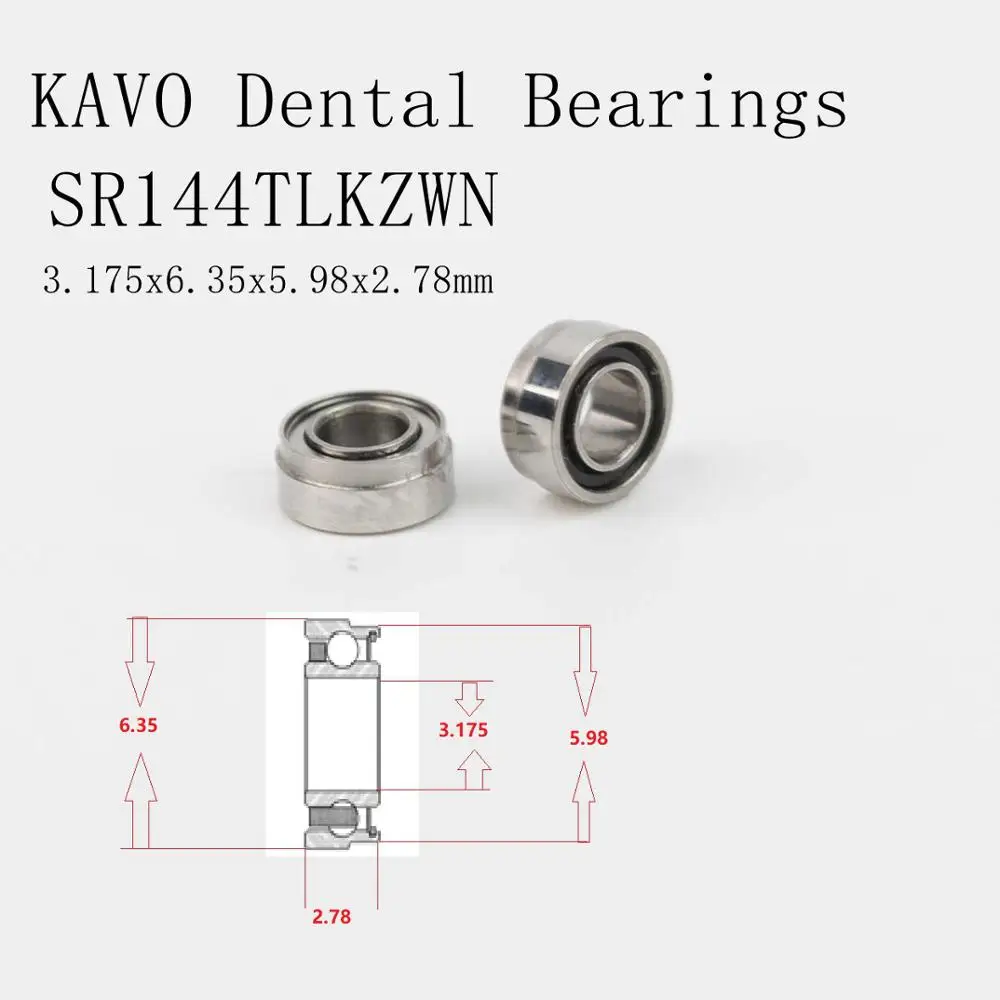 10pcs Stepped Ceramic dental bearings SR144TLKZWN for KAVO handpiece 3.175x6.35x5.98x2.78mm SR144TLKWZN