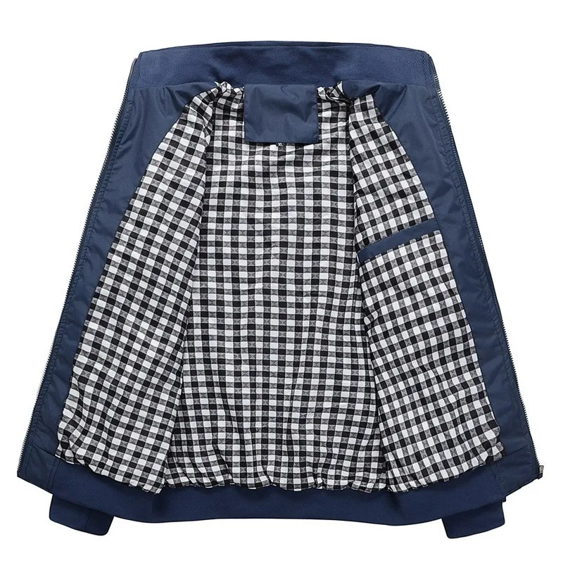 

Quality Bomber Solid Casual Jacket Men Spring Autumn Outerwear Mandarin Sportswear Mens Jackets for Male Coats M-5XL 6XL 7XL