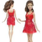 Модные красные пижамы 1 комплект, нижнее белье, кружевные костюмы + бюстгальтер + нижнее белье, платье, Одежда для куклы Барби, аксессуары для одежды