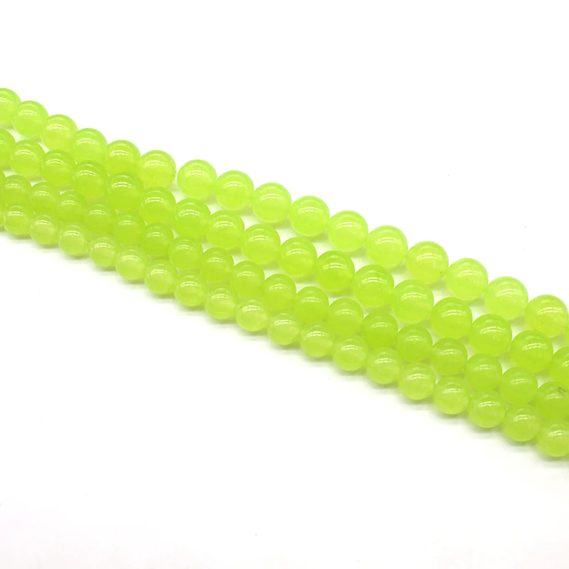 Натуральные Зеленые Бусины из халцедона винограда каменные бусины россыпью