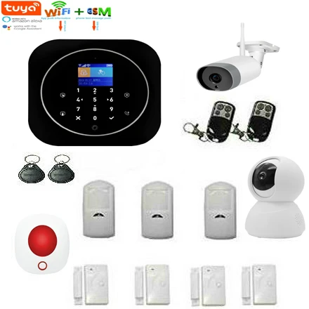 Wifi GSM система домашней сигнализации комплект беспроводной безопасности TUYA