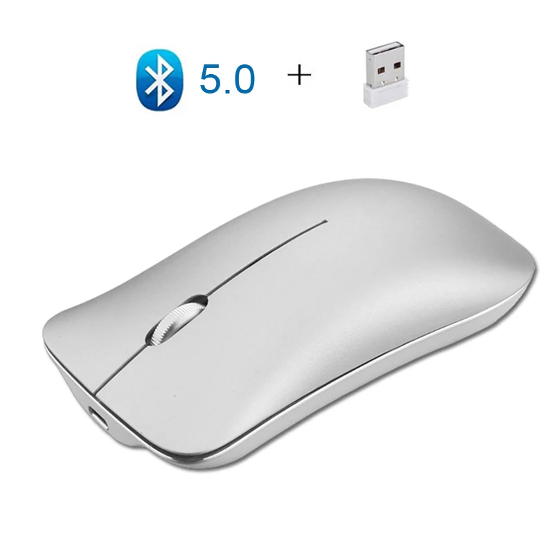 Do Dower двухрежимный алюминиевый сплав Беспроводная 2 4G + Bluetooth 4 0 мышь ультра тонкая