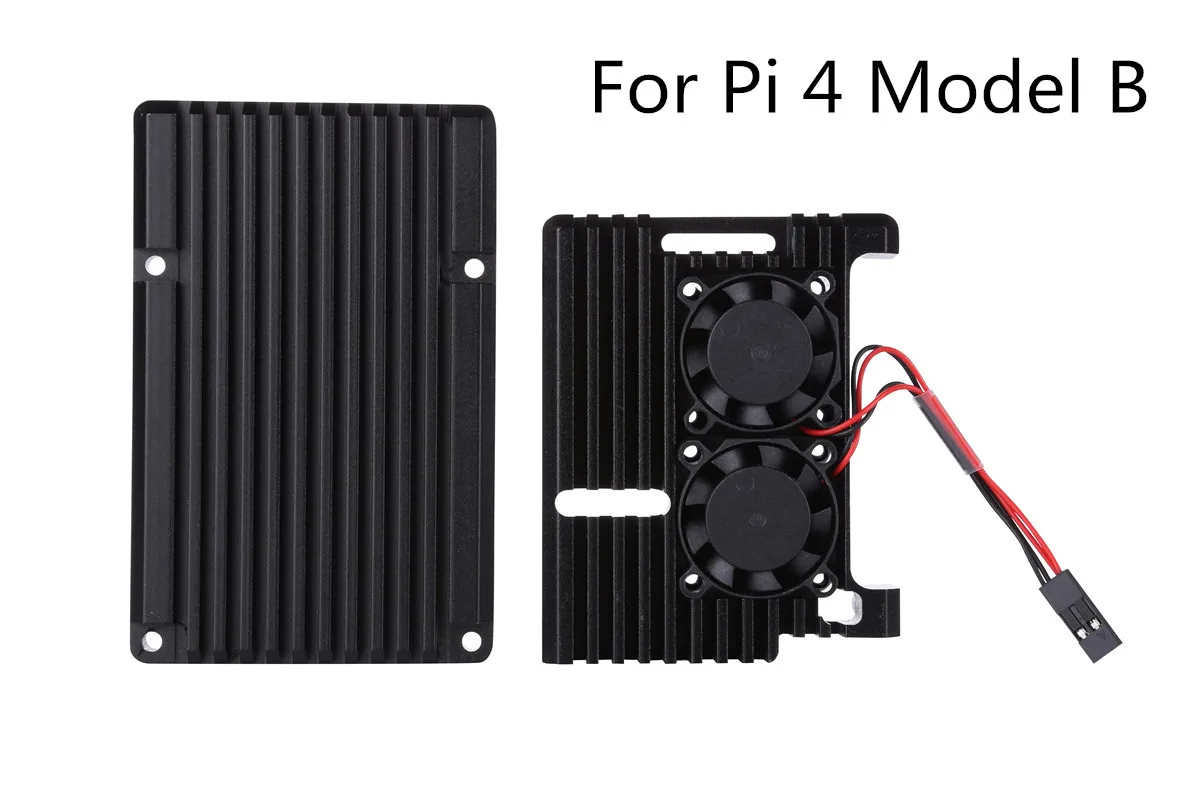 Pi 4 With Fan Raspberry Pi CNC чехол из алюминиевого сплава корпус охлаждающий вентилятор теплоотвод для Raspberry Pi 4 Модель B 3B 3B - Цвет: Pi 4 With Fan