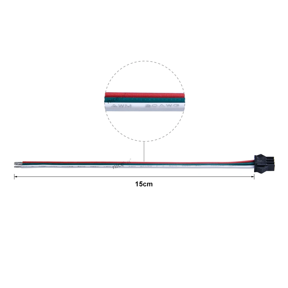 5 пар 20AWG провода 2pin 3pin 4pin 5pin 6pin JST разъем 15 см мужской женский кабель для 3528 5050 RGB RGBW