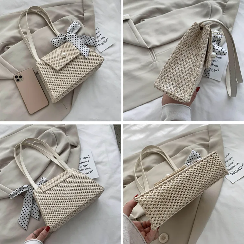 Сумка женская из соломки с клапаном летняя 2020 |