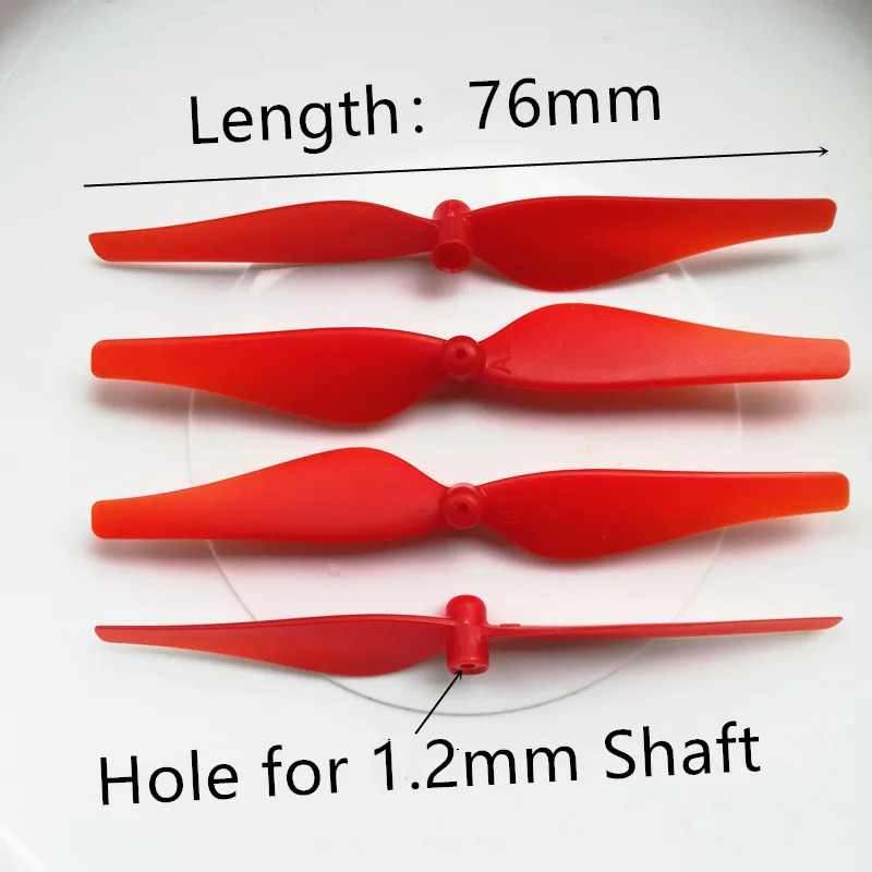 

4 шт./компл. 76 мм 7,6 см 1,2 мм Пропеллер с 2 лопастями CW CCW для 8520 мотора без сердечника RC FPV Квадрокоптер гоночный Дрон запасные части