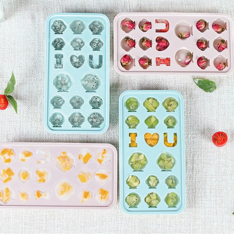 Новое поступление ледяной куб лоток плесень домашний холодильник с крышкой для