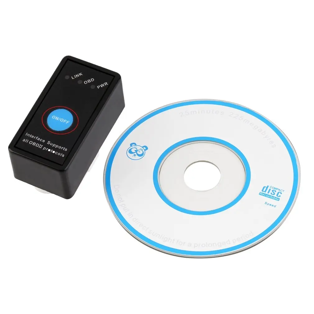 

Супер компактный адаптер Сканер и V1.5 ELM327 Torque Android OBD2 OBDII считыватель кодов Сканер и CD
