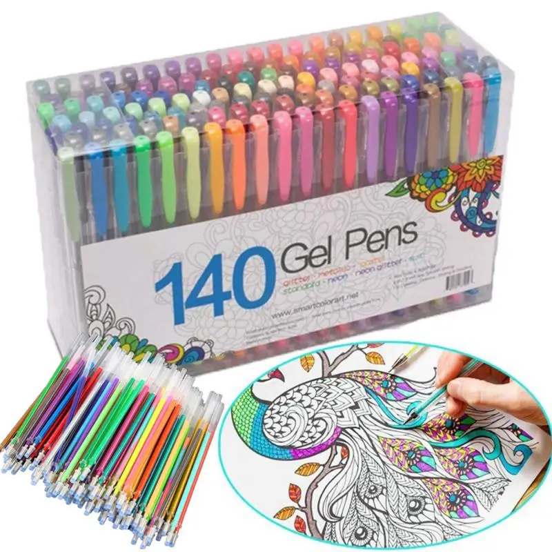100 Multicolour Ballpoint Gel Highlight Pen Refill Set Colorful Shining Pen Refills School Supplies Chancellory Ballpoint Pen