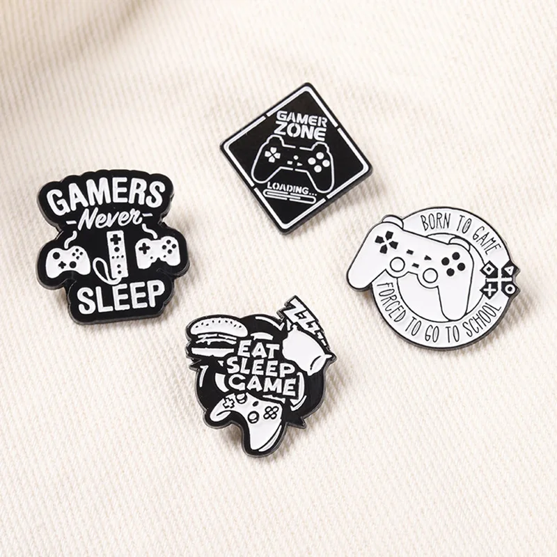 

New Gamepad Letter Alloy Brooch Bag Clothes Backpack Lapel Enamel Pin Badges Cartoon Jewelry Gift For Friend Student Accessories