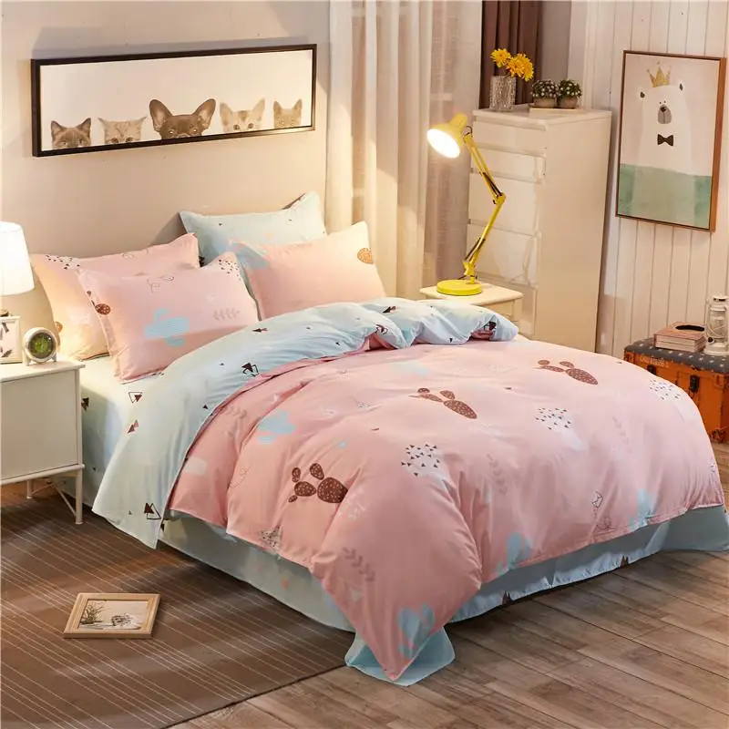 54 стиля набор постельного белья с цветочным рисунком пододеяльник простыня