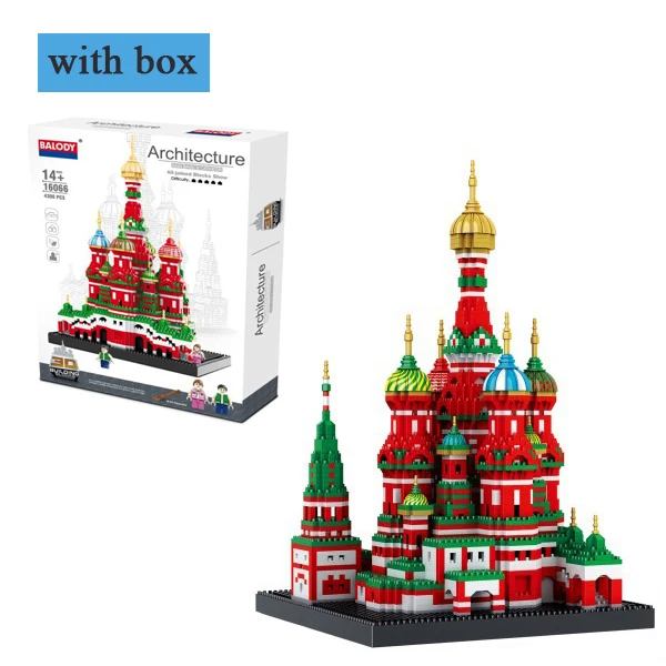 16090 with box Всемирно известный город совместимая архитектура модель Мини Строительные блоки Коллекция игрушки, подарки для детей Balody алмаз маленькие кирпичи - Цвет: 16090 with box