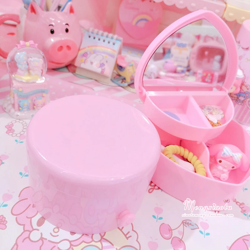 Pink Heart Round Bowknot Jewelry box Ring Earrings Necklace Bracelet Packaging Display Storage Box |