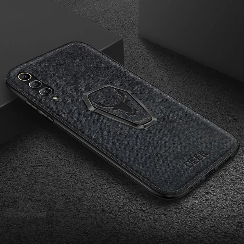 Black Магнитный чехол-держатель для huawei P30 Pro Lite Nova 5T 4e P20 3e 3 3i P Smart Plus Honor 8X 20i V20 чехол тканевый Автомобильный кронштейн - Цвет: Black