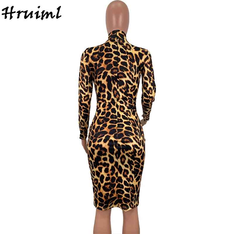

Africa Dresses for Women Skinny Casual Long Sleeve Dresses for Women Fashion New Arrival Party Leopard Lips Kleider Damen