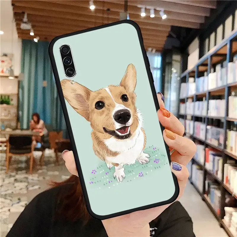 

Corgi cartoon cute dog Phone Case For Samsung galaxy A S note 10 7 8 9 20 30 31 40 50 51 70 71 21 s ultra plus
