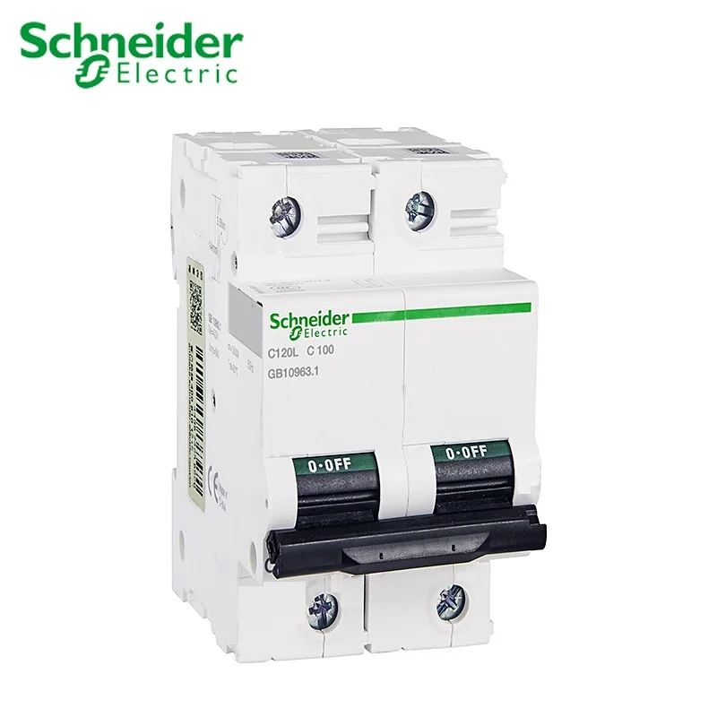 Schneider electric-Disyuntor de alta potencia C120L, 2p, C, tipo 63A, 80A, 100A,...