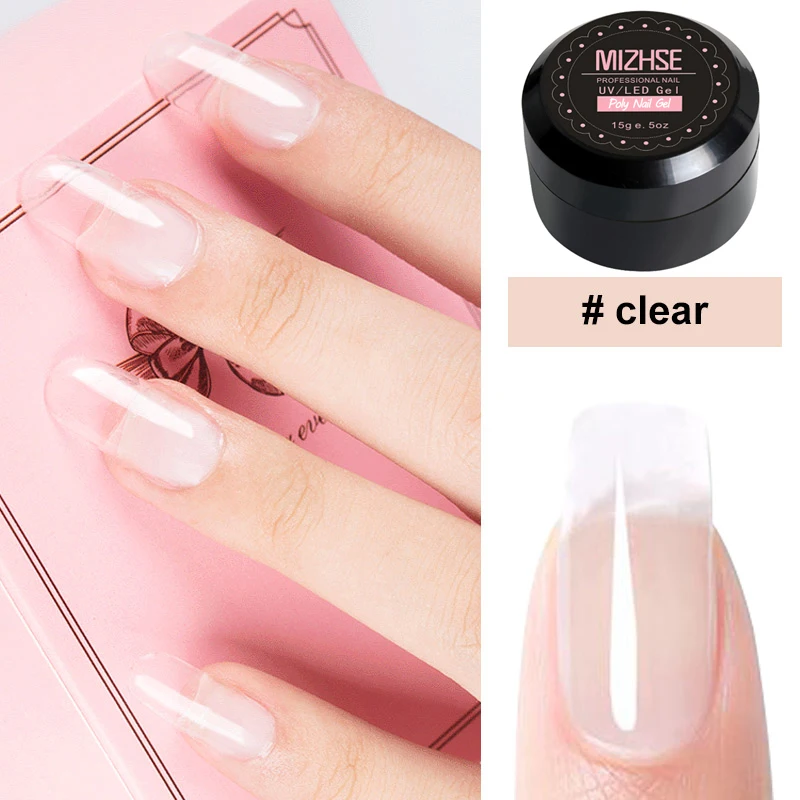 MIZHSE полигель для ногтей Набор создания французский дизайн Камуфляжный цвет