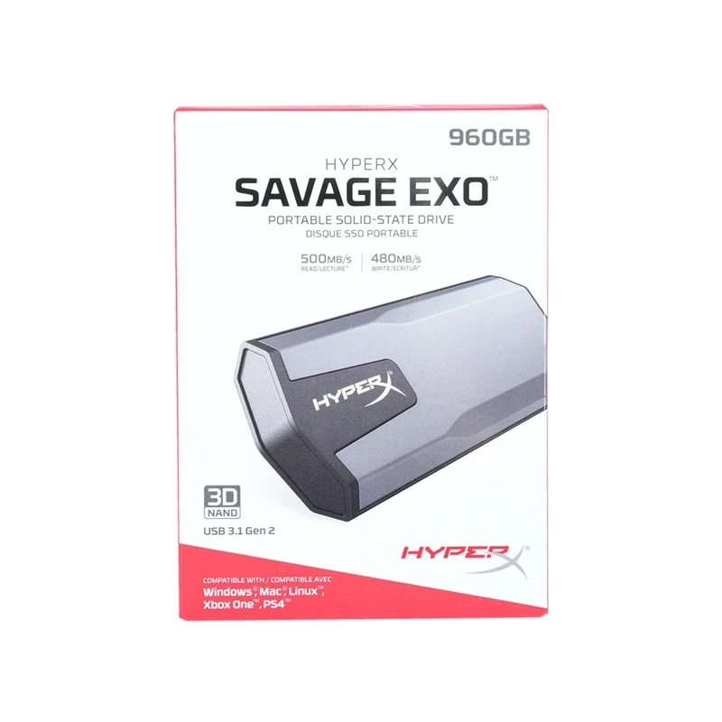 Внешний твердотельный накопитель Kingston HyperX Savage Exo SSD 960GB USB 3.2 Grey | Компьютеры и офис