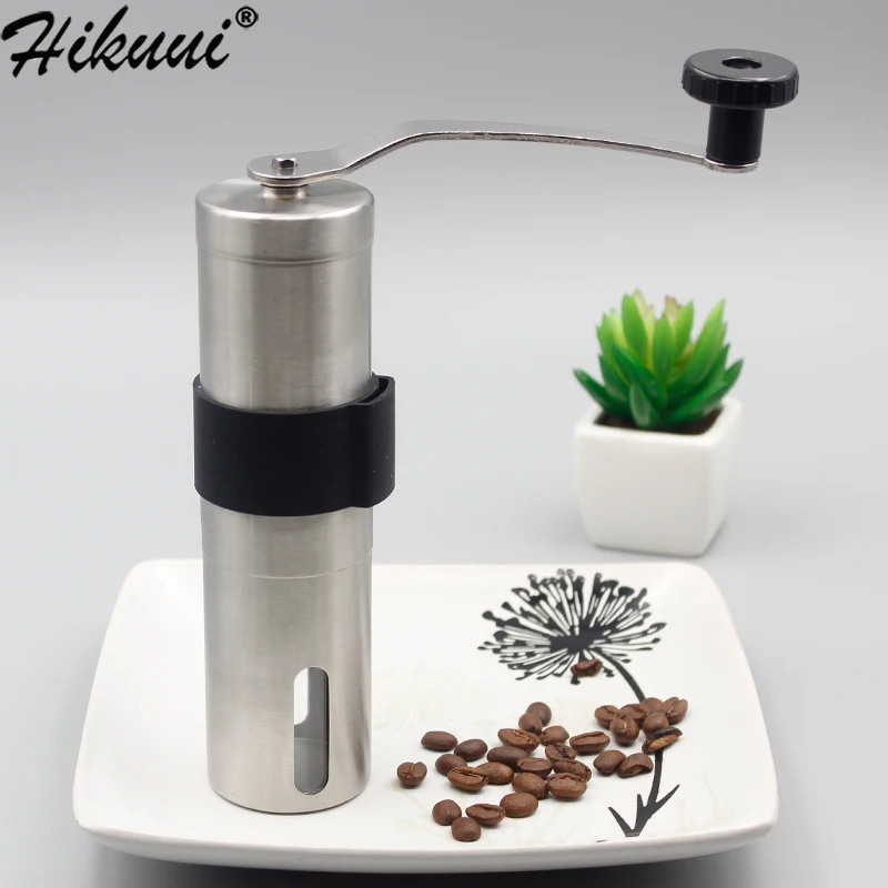 Кофемолка HIKUUI ручная с керамическим сердечником и ручкой из нержавеющей