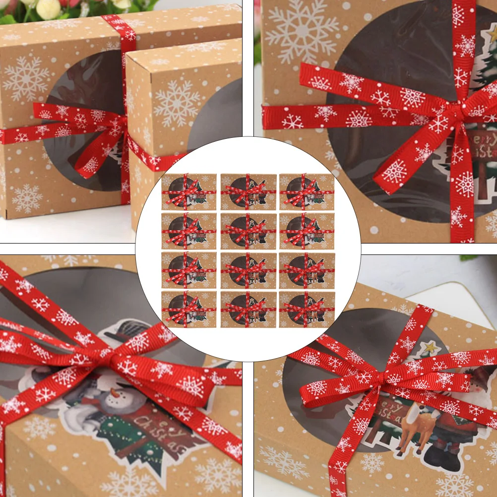 24 шт шикарная модная декоративная коробка из крафт-бумаги для упаковки печенья