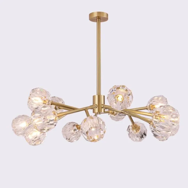 

Manggic luxury postmodern crystal chandelier molecular light simple bedroom lamp light luxury living room crystal lamp