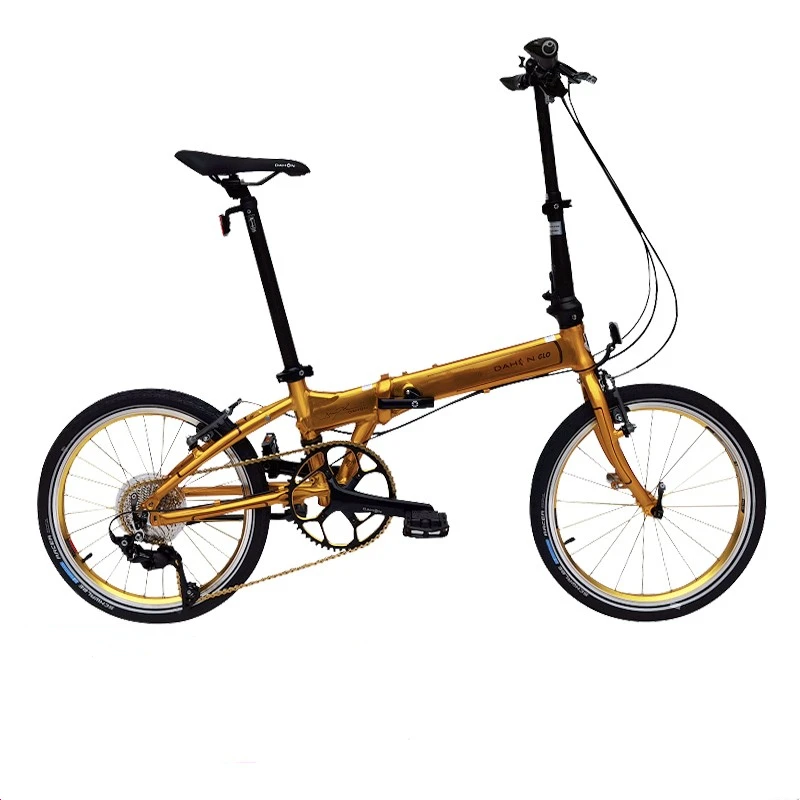 Складной велосипед Dahon KAA014 KAA004 30th Юбилей цвета: золотистый серебристый Shimano 105 11