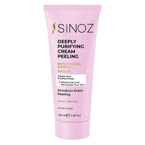 

Sinoz Purifying Cream Peeling, skin free from dead skin and dirt, skin renewal cream with Hamamelis extract prevents irritation