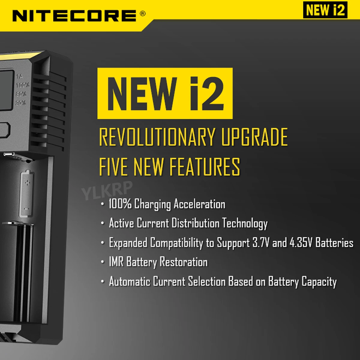 Зарядное устройство Nitecore i2 Intelli зарядное для аккумуляторов 16340 CR123A 10440 AA AAA 14500 18650