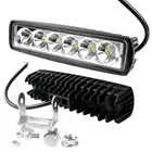 Автомобильные светодиодные рабочие лампы 18 Вт 6000 К, положительный белый свет, Регулируемая прочная Автомобильная вспомогательная лампа, модифицированный свет для внедорожника для транспортных средств