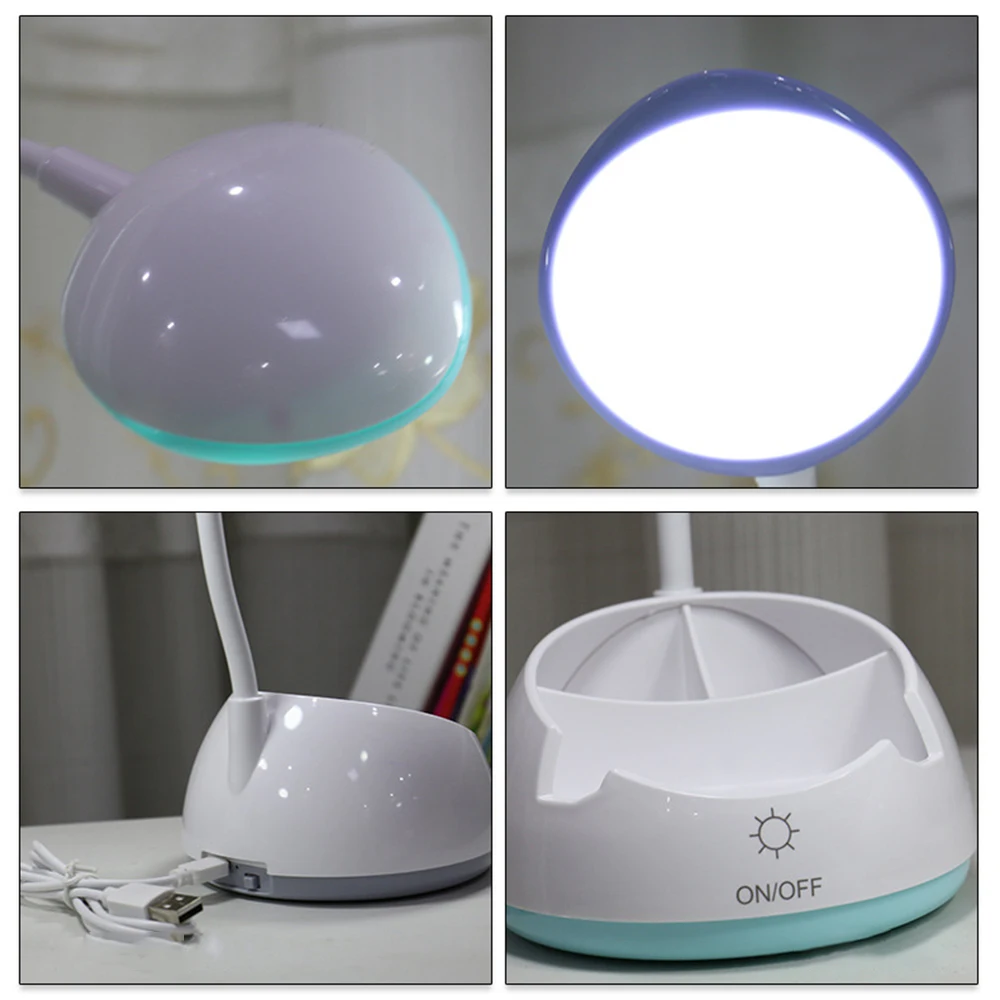 Перезаряжаемая Светодиодная настольная лампа для обучения Hoder 3 уровня сенсорное